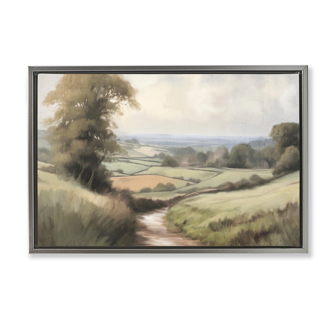 Stupell Industries Country Walk Path Framed Floater Canvas Wall Art Design by Kim Allen